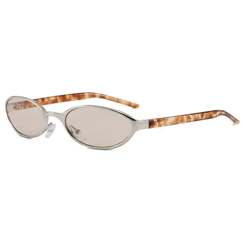 Metal Oval Small Frame UV400 Protection Sunglasses