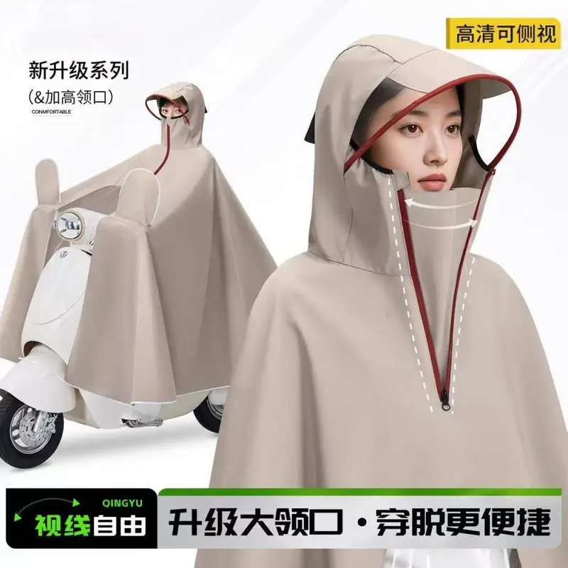 Motorrad- und E-Scooter-Regenponcho Ganzkörper wasserdicht übergroß