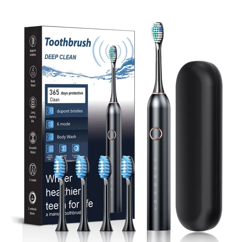 Adult Sonic Electric Toothbrush, Soft Bristles, USB Rechargeable